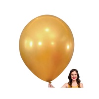 Ballon en latex décoratif pour fête d'anniversaire, grand ballon gonflable de 18 pouces, couleur métallique chromée, vente en gros