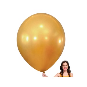 Toptan büyük 18 inç krom metalik renk şişme helyum hava dekoratif mutlu doğum günü partisi dekorasyon olay lateks balon - Product Image 2
