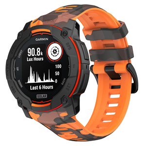 <span class=keywords><strong>Correa</strong></span> de Reloj Deportiva de Silicona Suave con Estampado de Camuflaje para <span class=keywords><strong>Garmin</strong></span> Instinct 3 45mm 50mm - Product Image 1