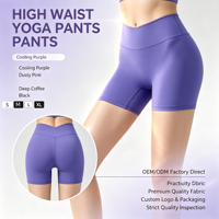 Shorts de yoga taille haute pour femmes, shorts de cycliste extensibles à séchage rapide et effet push-up pour la gym et la course à pied