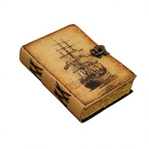 NEW ERA Journal en cuir nautique fait main avec reliure cousue – Carnet de voyage marin vintage vierge avec fermeture magnétique, 100 feuilles, cadeau - Product Image 1