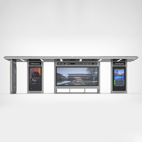 Abribes de bus intelligents pour villes connectées avec écrans LED LCD, panneaux publicitaires lumineux, fabrication et vente en gros