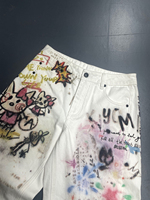 Fabricants de vêtements de haute qualité à la mode, impression numérique personnalisée, pantalons en denim à jambes larges, jeans baggy pour homme, jeans pour hommes