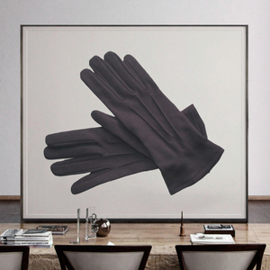 Gants de cérémonie jetables en coton noir antidérapants à texture lisse personnalisables pour funérailles et mariages Marque CS - Product Image 3
