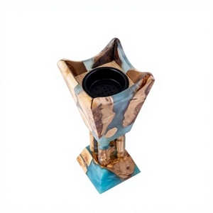 Quemador de Incienso Decorativo de Resina Epoxi y Madera Hecho a Mano, Porta Incienso Aromático para Hogares Modernos, Hoteles y Boutiques de Regalos - Product Image 1