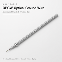 Câble optique OPGW à tube lâche, à fils toronnés, avec élément de renforcement central ACS AA, pour ligne de transmission