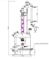 50L 100L 150L 200L Distillerie Équipement cuivre distillateur encore machine de distillation d'alcool pour la maison