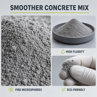 Poudre de microsphères d'ash volatil premium, réducteur de viscosité pour béton, pour la production en usine de béton préfabriqué et l'utilisation en coulage