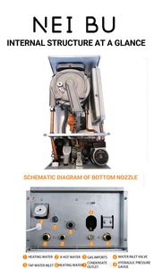 Caldera de gas montada en la pared para el hogar Calentador de agua de gas instantáneo sin tanque - Product Image 6