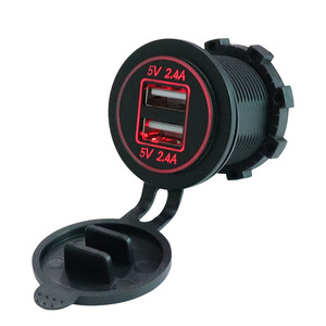 Car Charger Dual USB Ports <b>5V</b> 2.4A Each Fast Charging For Vehicle Use - Product Image 1