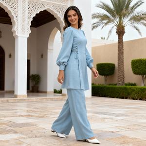Abaya élégante à manches longues de luxe de haute qualité en matériau de qualité supérieure pour femmes musulmanes - Product Image 4