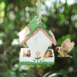 Comedero para Pájaros Colgante <span class=keywords><strong>de</strong></span> Resina ROOGO, Pintado a Mano, Artesanía para Jardín, Adorno para <span class=keywords><strong>Árbol</strong></span>, Fábrica <span class=keywords><strong>de</strong></span> Artesanía <span class=keywords><strong>de</strong></span> Poliresina - Product Image 5