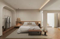 Conception de plan d'aménagement intérieur d'appartement, dessin CAO 2D, visualisation 3D pour hôtel