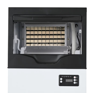 Machine à glaçons électrique en acier inoxydable à refroidissement par air, production quotidienne de 80 kg, forme de cube, best-seller - Product Image 1