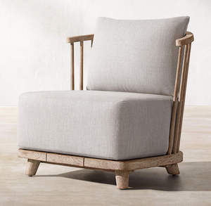 Elegante Silla de Jardín para Exteriores, Silla de Patio de Madera Maciza, Silla Cala - Product Image 1