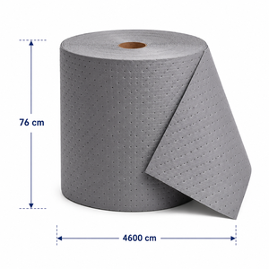 ม้วนดูดซับน้ำได้ทุกทิศทาง 76 ซม. X 4600 ซม. โพลีโพรพิลีน 100% สีเทาอ่อน - Product Image 2