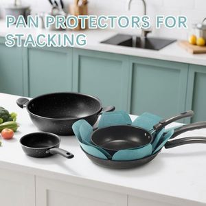 Custom <b>Felt</b> Protectors Stacking <b>Thick</b> Pot & Pan Separators Cookware Scratch Protection Reusable for Kitchen Storage - Product Image 3