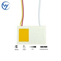Miroir intelligent personnalisé OEM/ODM Interrupteur à capteur tactile 12V Une/Trois couleurs CCT Gradation intégrée Interrupteur tactile à clé unique 12W