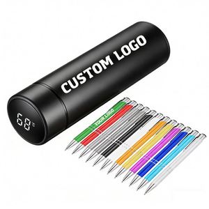 Stylos à bille en métal promotionnels CJ21 à prix réduit avec logo personnalisé imprimé - Product Image 1