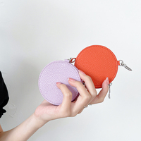 Porte-monnaie mini en cuir PU personnalisé pour chat, broderie mignonne, style japonais, avec fermeture éclair, antivol, porte-clés en tissu, pour cartes de crédit