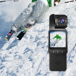 กล้องแอคชั่นแคมเมรา 1080P แบบพกพาสำหรับกีฬากลางแจ้ง กล้องบันทึกภาพการปั่นจักรยาน สีดำ - Product Image 1