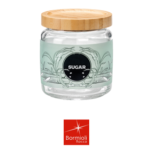 Pot à sucre en verre Bormioli 75 cl H 11,6 cm Ø 11 cm avec couvercle en bambou Bormioli Rocco - Product Image 4