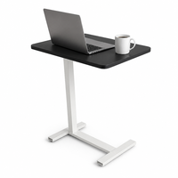 Bureau mobile réglable en hauteur à une seule jambe, bureau d'ordinateur portable pour lit, table de travail portable pour la maison