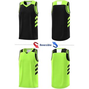 Maillot de basketball réversible pour homme, débardeur sans manches, col en V, anti-humidité, uniforme d'équipe d'entraînement, 280g, sublimé - Product Image 2