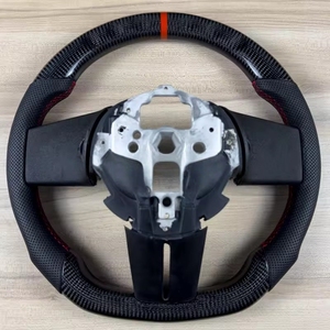 Volante Deportivo de Cuero Perforado de Alta Calidad en Fibra de Carbono Real para Ford <span class=keywords><strong>Mustang</strong></span> GT 2005 2006 <span class=keywords><strong>2007</strong></span> 2008 2009 - Product Image 2