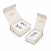 Boîte d'emballage rigide de luxe OEM personnalisée pour ampoules, boîte magnétique gaufrée à chaud pour flacons de 2 ml, 3 ml, 10 ml, pour peptides et soins de la peau