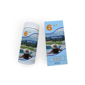 Tiras Reactivas para Análisis de Agua de <span class=keywords><strong>Piscina</strong></span> y Spa 6 en 1, Tiras Reactivas Precisas para 6 Parámetros de Calidad del Agua para Jacuzzi y <span class=keywords><strong>Piscina</strong></span>, 50 Tiras - Product Image 4