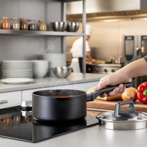 Linea di dichiarazione 16 cm coperchio di vetro casseruola acciaio inox e alluminio fornello a induzione compatibile per ristoranti - Product Image 3