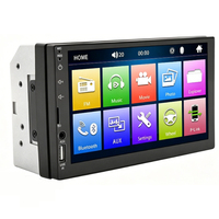 Autoradio 2 DIN 7 pouces avec écran tactile intégral, lecteur MP3/MP5, Bluetooth, FM, USB, AUX, vidéo et fonction Mirror Link