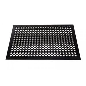 Tapis de sol en caoutchouc moulé perforé anti-dérapant d'entrée commerciale de haute qualité avec trous tapis de sol - Product Image 1