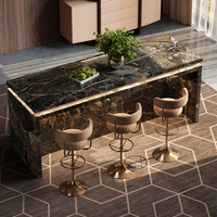 Table de bar en bois de style italien moderne, buffet de salle à manger avec armoire à vin murale multifonctionnelle en ardoise, rangement pour canapé