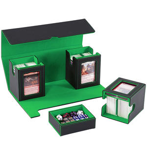 Fabrik preis 4-in-1 abnehmbare Karten hülle mit Würfels chale kann mehr als <span class=keywords><strong>300</strong></span> doppelseitige Karten magnetisch für MTG halten - Product Image 3