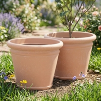 Pot de fleurs en plastique de haute qualité, sans BPA, auto-arrosant, avec trou de drainage, écologique, léger, biodégradable, pour intérieur/extérieur