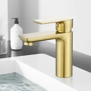 Factory Supplier Custom Design Brass Gold Sink Mixers Taps Modern Faucet Water Mixer