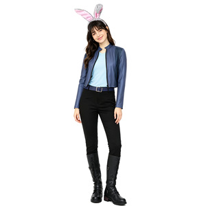 Costume d'officier Judy de Zootopia pour femme adulte, ensemble de tenue de fête d'Halloween, veste, pantalon, ceinture - Product Image 3