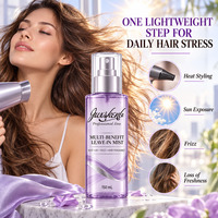 Fabricant de produits capillaires, marque personnalisée, 15 en 1, étiquette privée, brume revitalisante légère sans rinçage pour cheveux crépus et secs