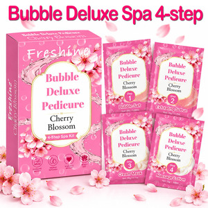 Kit de SPA de Lujo para Pies con Burbujas, Exfoliante y Suavizante, 4 Pasos, en Caja, Fórmula Personalizada OEM, Pedido al por Mayor para Suministros de Uñas - Product Image 1