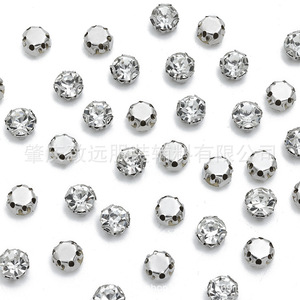 Diamantes de Imitación Redondos de 6mm con 16 Facetas, Blancos, para Manualidades, Joyería, Ropa, Zapatos y Sombreros - Product Image 1
