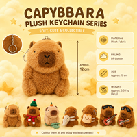 Porte-clés en peluche Capybara personnalisable en fibre de polyester, pendentif souple pour sac, breloque pour sac à dos