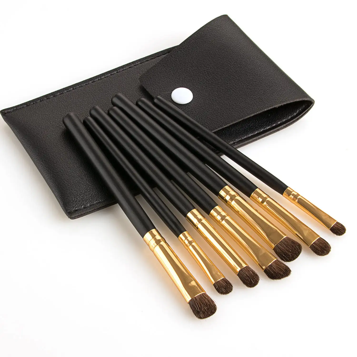 SENKA 2023 Hot Sale Factory Wholesale European Quality Portable Horse Hair Makeup Brush 7pcs Wooden Mini Makeup Brush Set