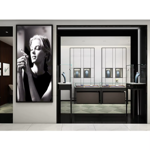 Vitrine de présentation de bijoux entièrement assemblée, verrouillable, sur pied, personnalisable avec un joli logo – Offre Spéciale - Product Image 2