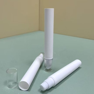 White Airless Cosmetic Pen tube with Clear <b>Dust</b> <b>Cap</b> - Product Image 1