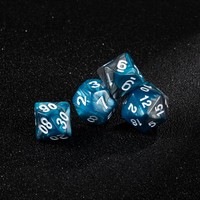 Lot de dés polyédriques marbrés turquoise de qualité supérieure, dés de jeu de rôle en acrylique à motif tourbillonnant pour Donjons et Dragons, cadeau de table