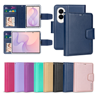 Étui de téléphone en cuir microfibre de luxe personnalisé pour Z Fold 8 Flip, plusieurs emplacements pour cartes, boucle magnétique