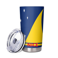 Gobelet isotherme en acier inoxydable de 20 oz, personnalisé avec le drapeau de Tokelau, idéal pour les trajets quotidiens en ville, le camping en plein air et les ventes en gros sur mesure