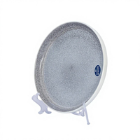 Service de table en grès gris de qualité supérieure |   Vaisselle de luxe, assiettes et bols à glaçure réactive |   Four à micro-ondes écologique et compatible avec les fours à micro-ondes